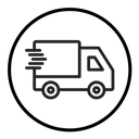Fast shipping delivery truck icon