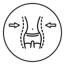 Fat and slim figure icon