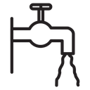 Faucet tap water icon