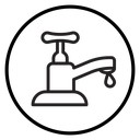Faucet tap water icon
