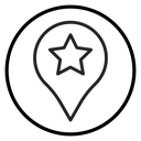 Favorite place Black Outline icon