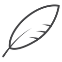 Feather Quill Nib Black Outline icon