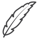 Feather Black Outline icon