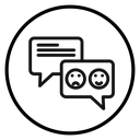 Feedback Black Outline icon