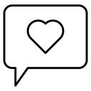 Feedback Heart Speech Bubble icon