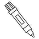 Felt Tip Marker Black Outline icon