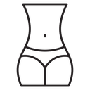 Female hips and waist icon