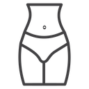 Female hips and waist icon
