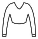 Female sweater Black Outline icon