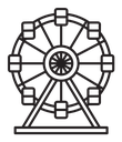 Ferris wheel icon