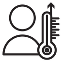 Fever, high temperature icon