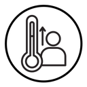 Fever, high temperature icon