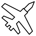 Fighter Jet Top View icon