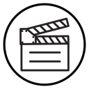 Film clapperboard icon