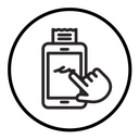 Finger confirms signature icon