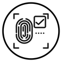 Finger confirms signature icon