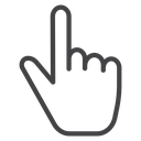 Finger Black Outline icon