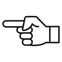 Finger pointing icon