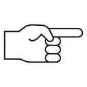 Finger pointing icon