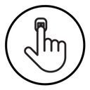 Fingertip pulse oximeter icon
