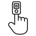 Fingertip pulse oximeter icon