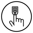 Fingertip pulse oximeter Black Outline icon