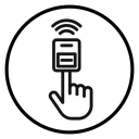 Fingertip pulse oximeter icon