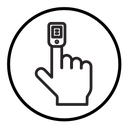 Fingertip pulse oximeter icon