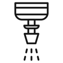 Fire sprinkler Black Outline icon