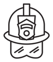 Firefighter hat icon