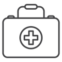 First Aid Kit Box Black Outline icon