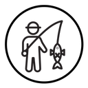 Fisherman with fish icon