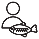 Fisherman with fish icon
