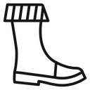 Fishing boots Black Outline icon