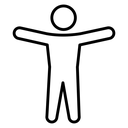 Fitness exercise Black Outline icon