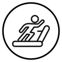 Fitness exercise Black Outline icon