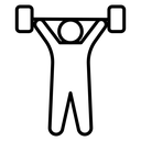 Fitness Exercise Barbell Lift icon