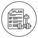 Fitness plan icon