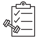 Fitness plan icon