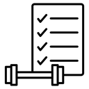 Fitness Plan Checklist Barbell icon