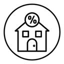 Fixed rate mortgage icon