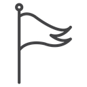 Flag Black Outline icon