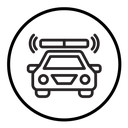 Flashing police car icon