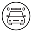 Flashing police car icon