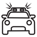 Flashing police car icon