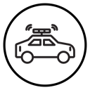 Flashing police car icon