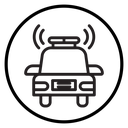 Flashing police car icon