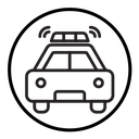 Flashing police car icon