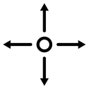Flexibility Four Direction Arrows icon