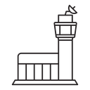 Flight control tower icon
